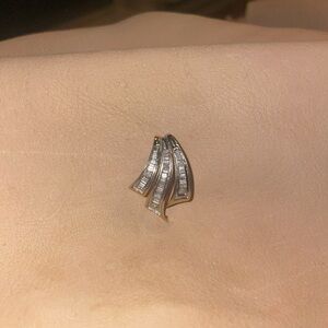 Vintage Diamond Baguette Waterfall Slider Pendant